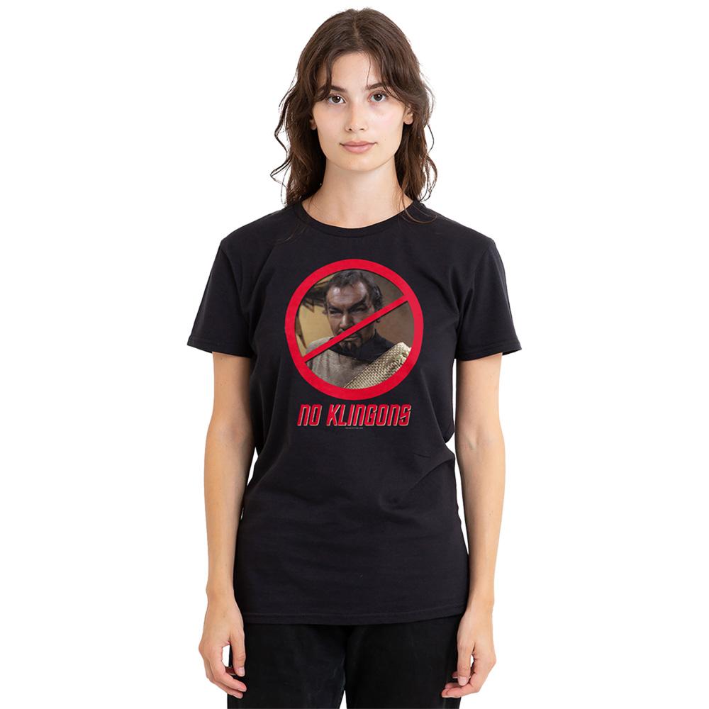 Black - Lifestyle - Star Trek Womens-Ladies No Klingons T-Shirt