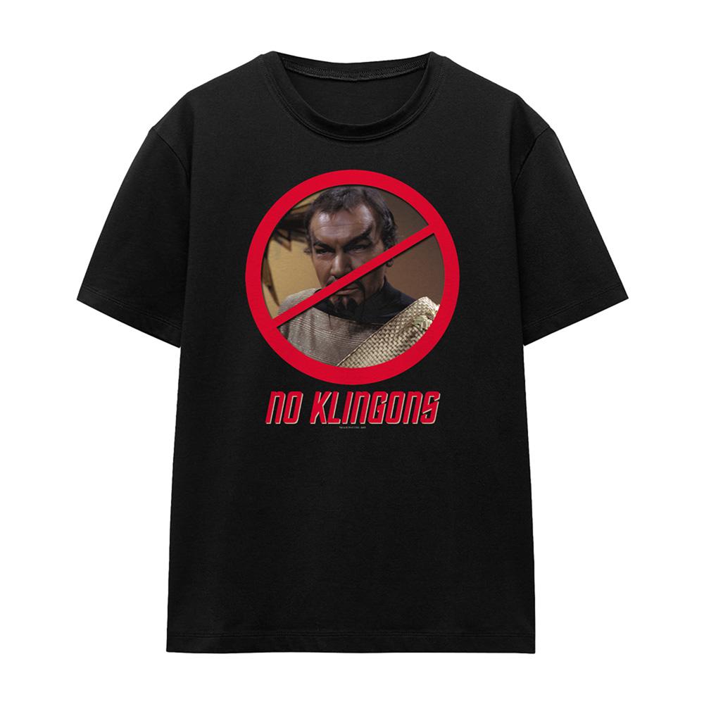 Black - Front - Star Trek Womens-Ladies No Klingons T-Shirt