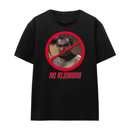Black - Front - Star Trek Womens-Ladies No Klingons T-Shirt