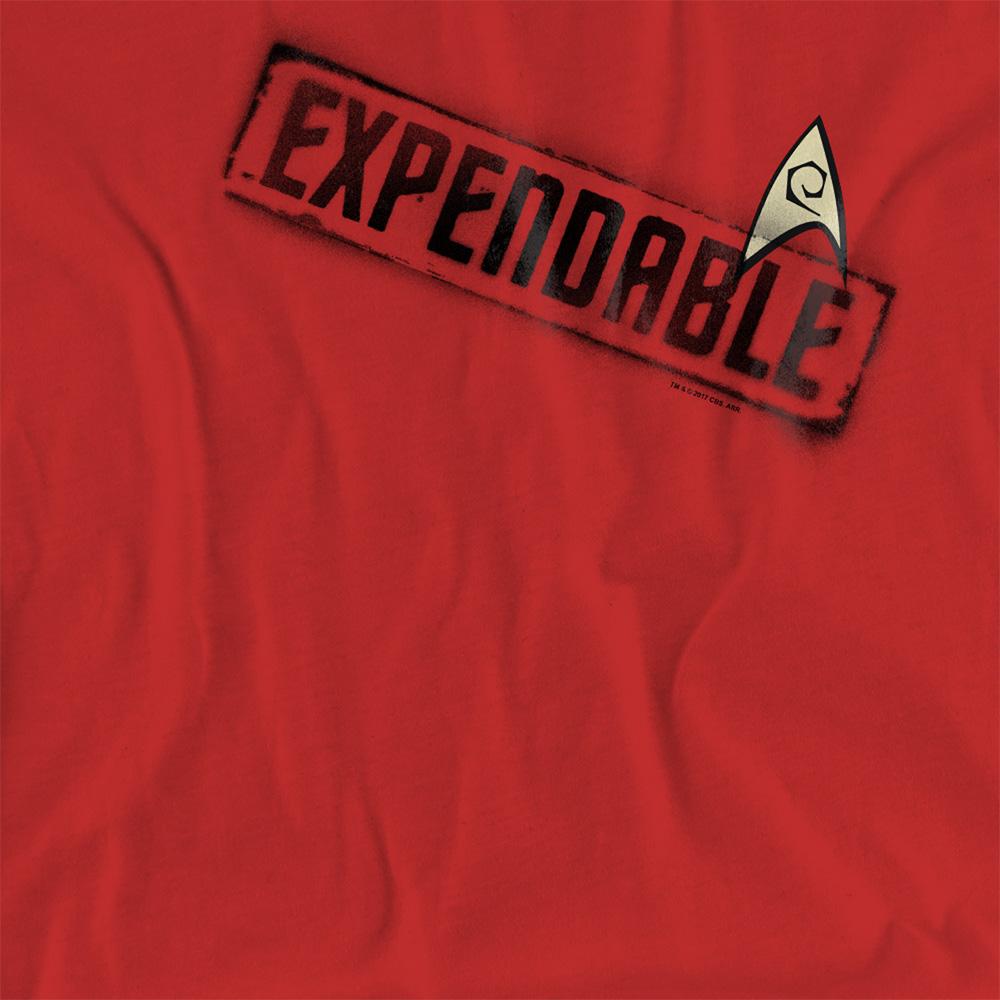 Red - Side - Star Trek Womens-Ladies Expendable T-Shirt