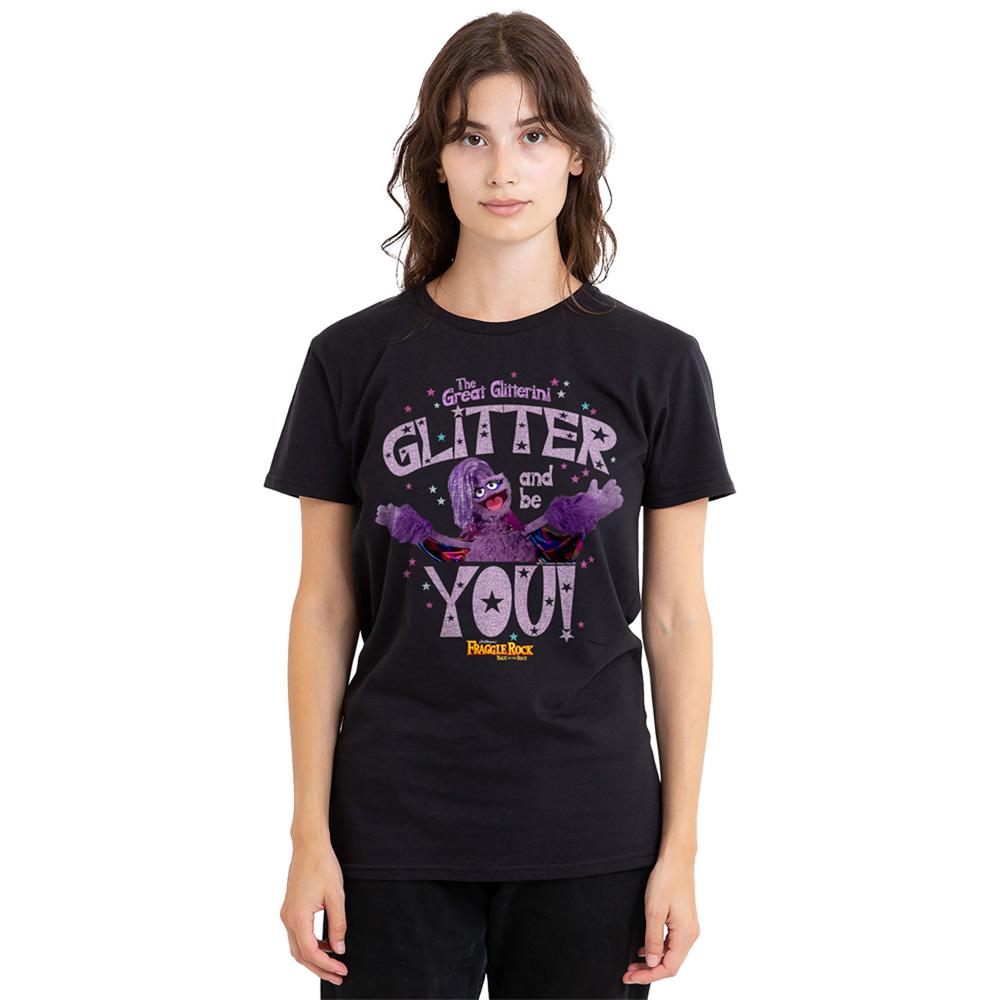 Black - Lifestyle - Fraggle Rock Womens-Ladies The Great Glitterini Glitter  And Be You T-Shirt