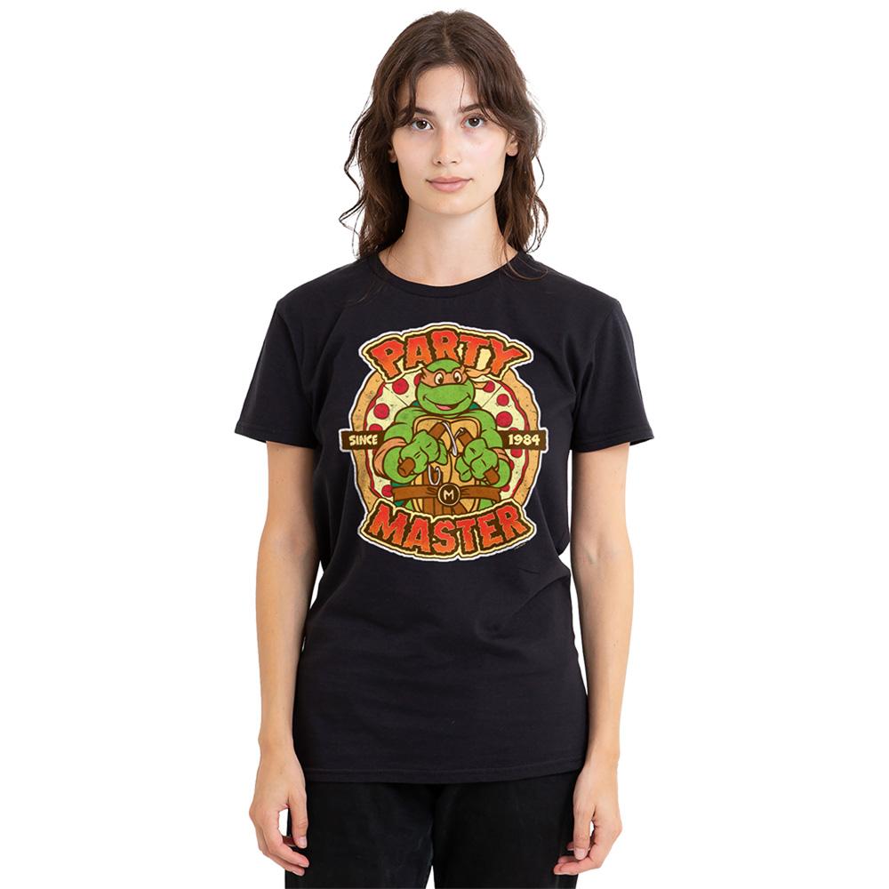 Black - Lifestyle - Teenage Mutant Ninja Turtles Womens-Ladies Party Master Michelangelo T-Shirt