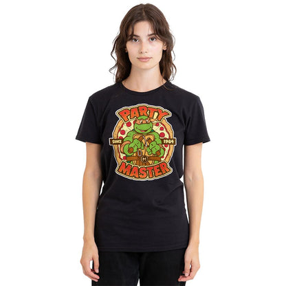 Black - Lifestyle - Teenage Mutant Ninja Turtles Womens-Ladies Party Master Michelangelo T-Shirt