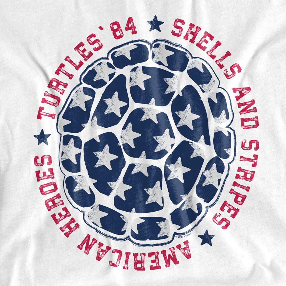 White - Side - Teenage Mutant Ninja Turtles Womens-Ladies 4th of July T-Shirt