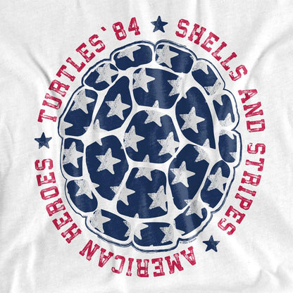 White - Side - Teenage Mutant Ninja Turtles Womens-Ladies 4th of July T-Shirt