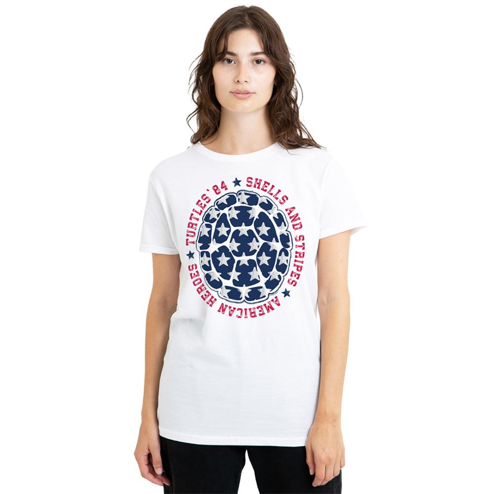White - Lifestyle - Teenage Mutant Ninja Turtles Womens-Ladies 4th of July T-Shirt
