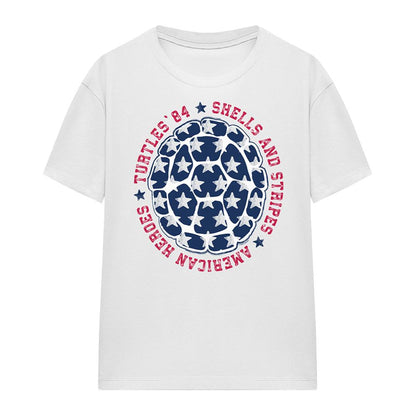 White - Front - Teenage Mutant Ninja Turtles Womens-Ladies 4th of July T-Shirt