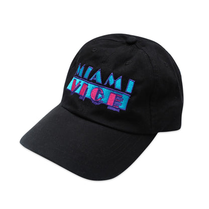 Black - Back - Miami Vice Mens Logo Baseball Cap