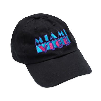 Black - Side - Miami Vice Mens Logo Baseball Cap