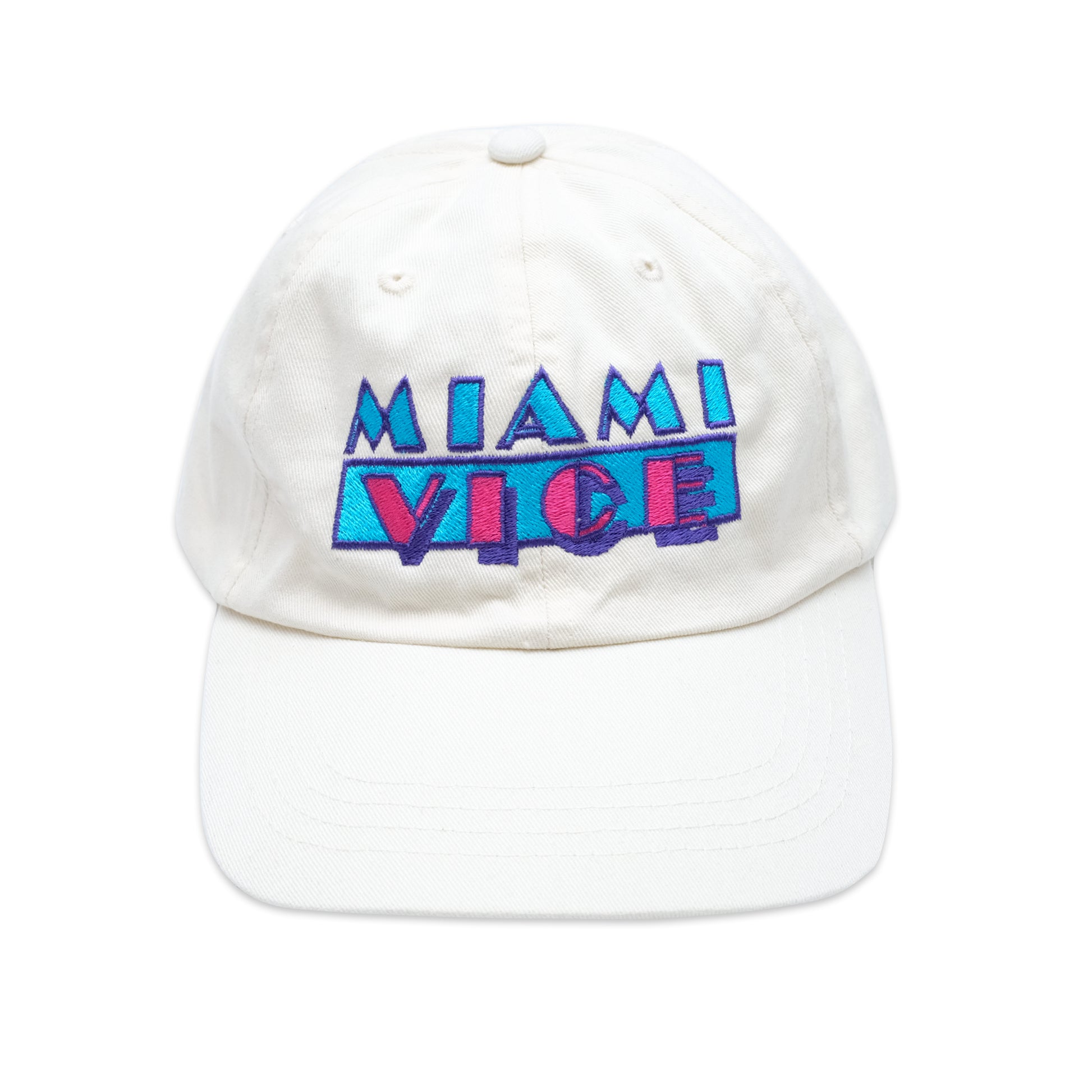 Beige - Front - Miami Vice Mens Logo Baseball Cap