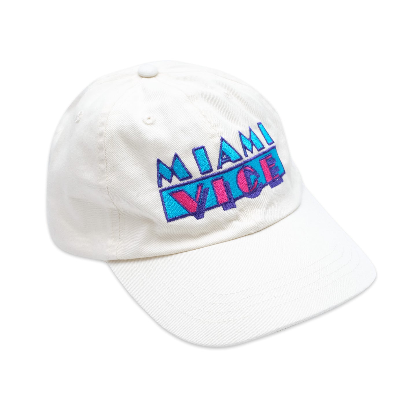 Beige - Back - Miami Vice Mens Logo Baseball Cap