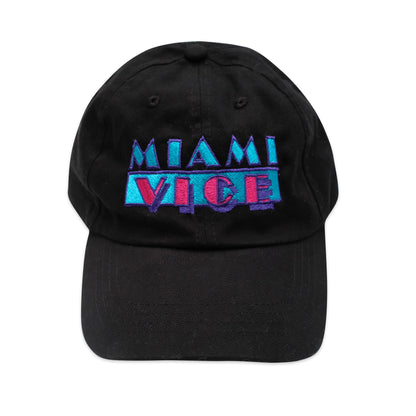 Black - Front - Miami Vice Mens Logo Baseball Cap