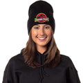 Black - Back - Jurassic Park Mens Logo Beanie