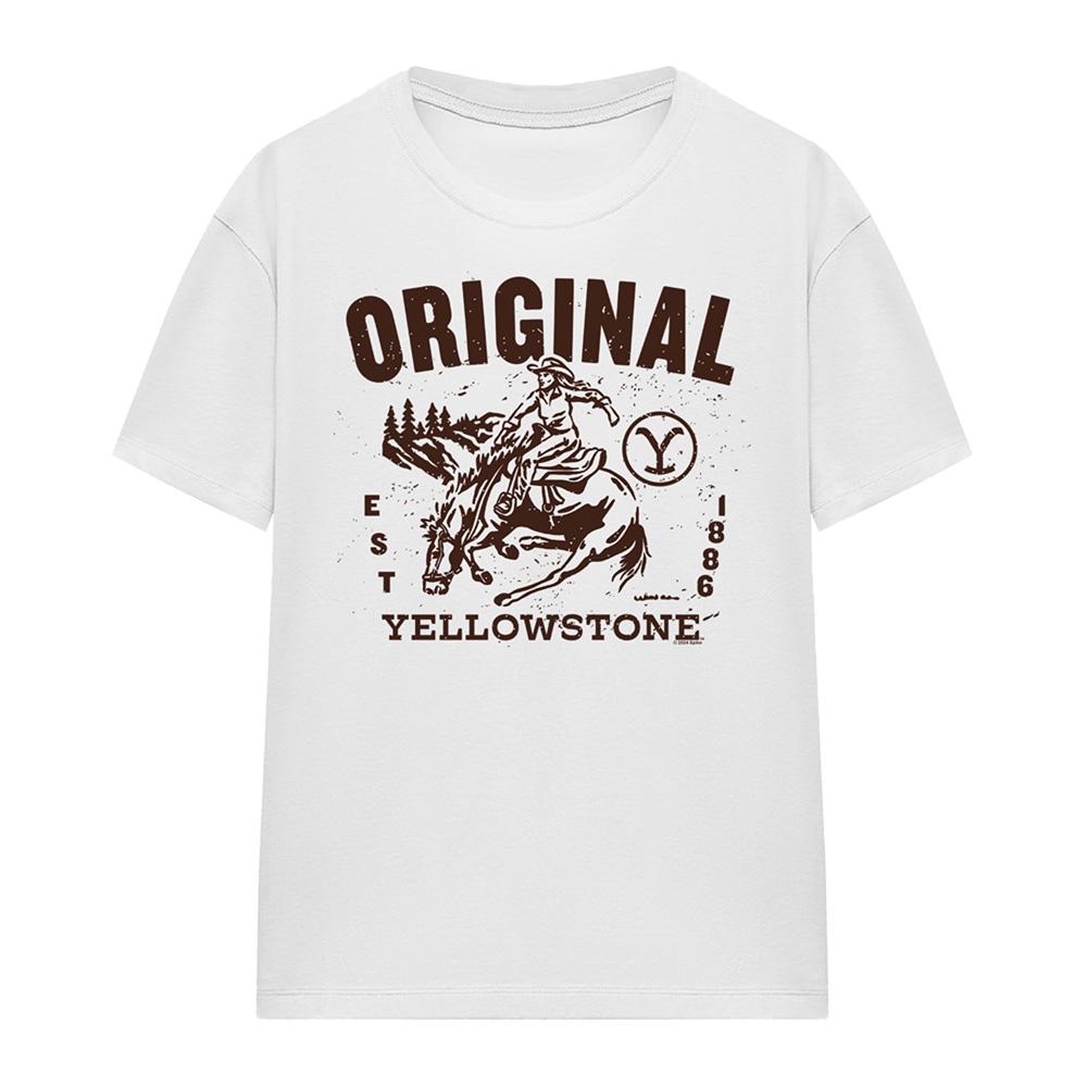 White - Front - Yellowstone Womens-Ladies Original T-Shirt