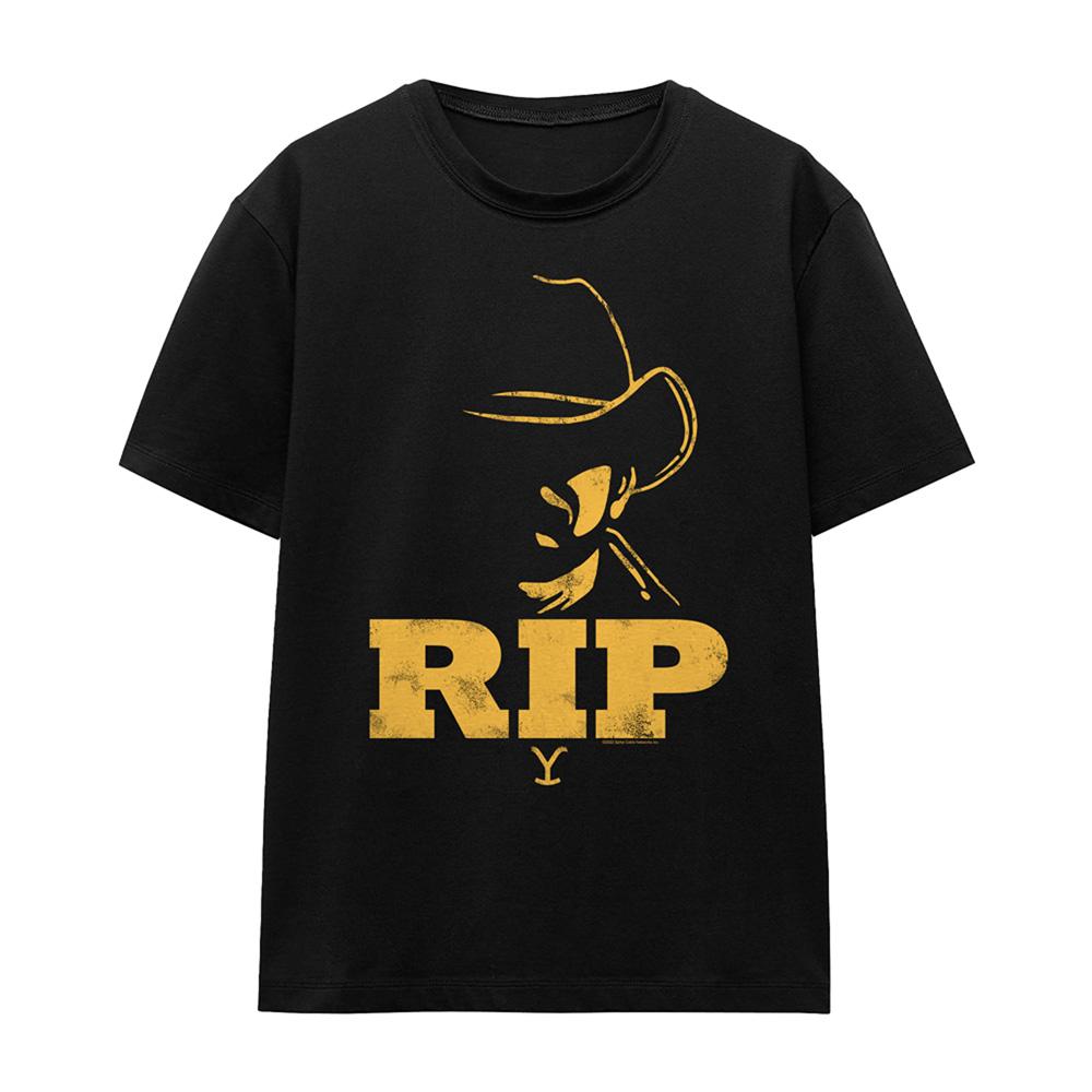 Black - Front - Yellowstone Womens-Ladies Rip Wheeler T-Shirt