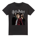 Black - Front - Harry Potter Mens Hogwarts 90s T-Shirt