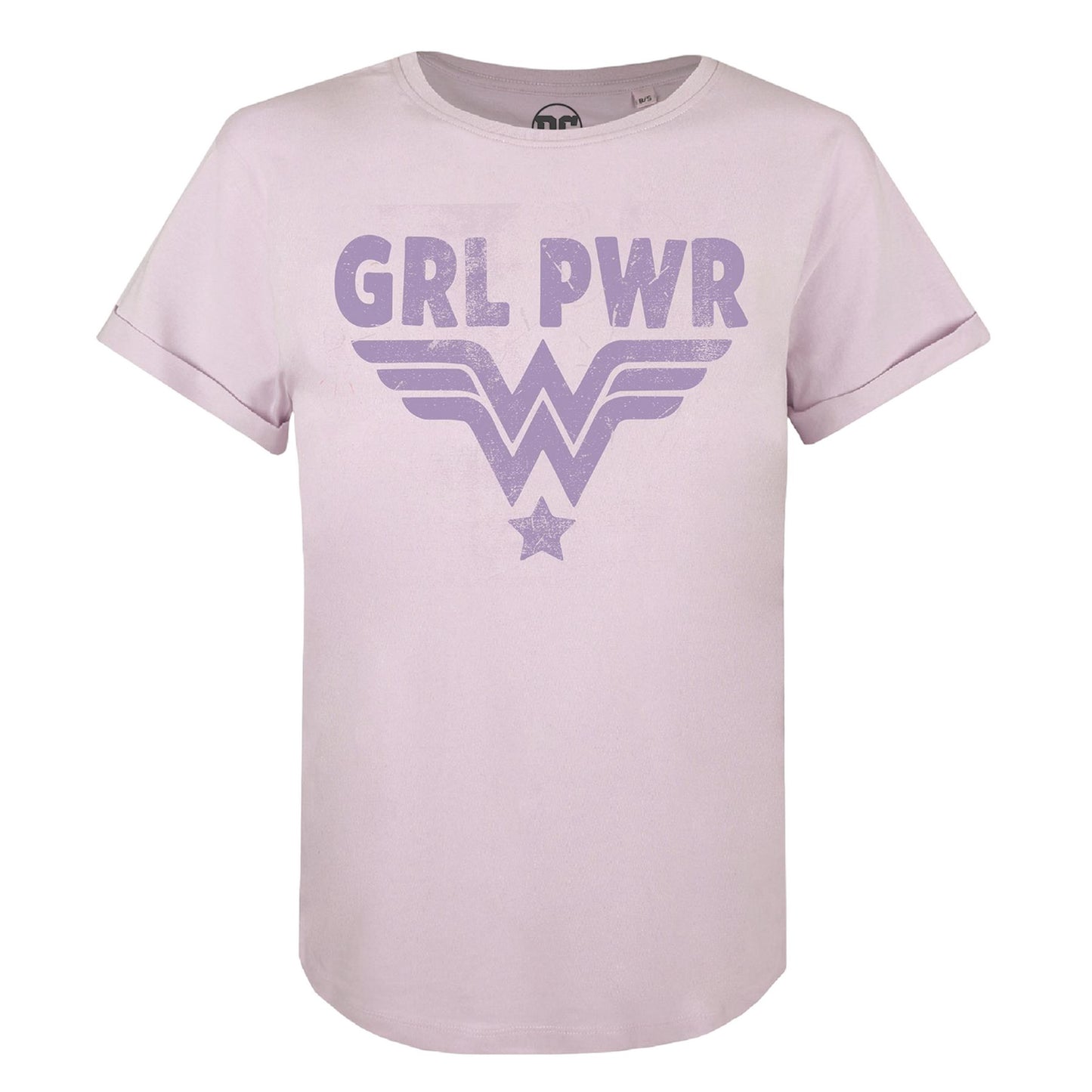 Lavender - Front - Wonder Woman Womens-Ladies Girl Power T-Shirt