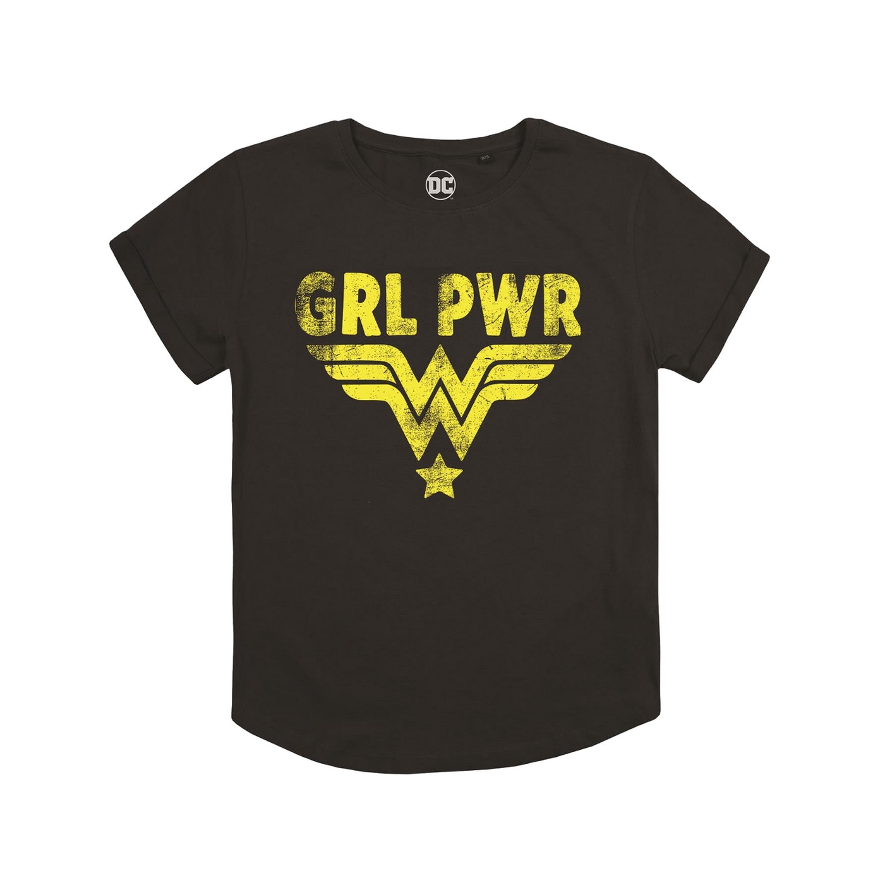 Black - Front - Wonder Woman Womens-Ladies Girl Power T-Shirt