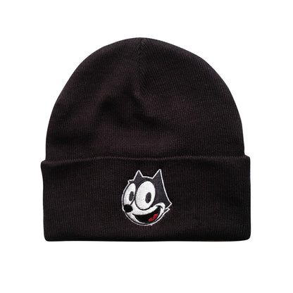 Black - Front - Felix The Cat Mens Face Beanie