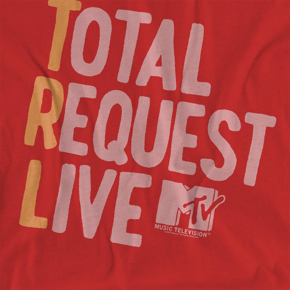 Red - Side - MTV Womens-Ladies Total Request Live T-Shirt