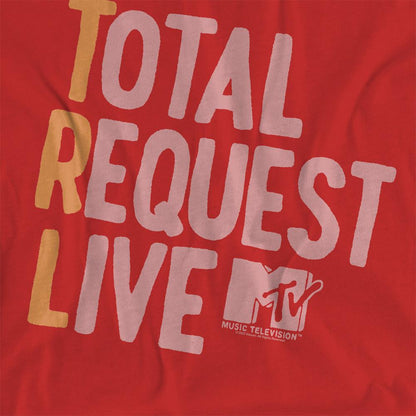 Red - Side - MTV Womens-Ladies Total Request Live T-Shirt