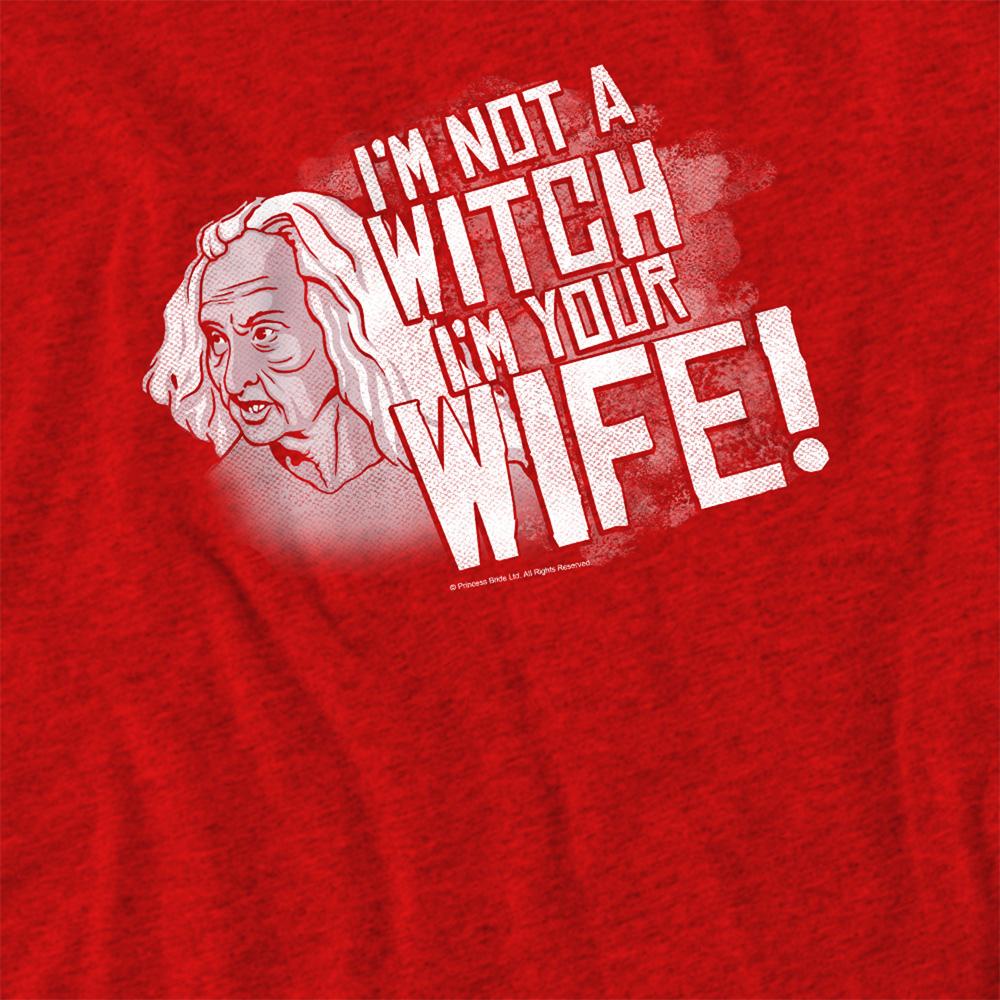 Red - Side - The Princess Bride Unisex Adult Not A Witch Heather T-Shirt