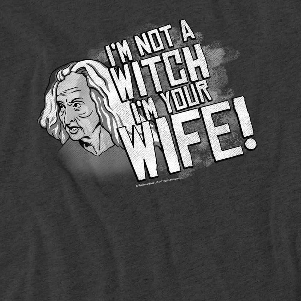 Charcoal - Side - The Princess Bride Unisex Adult Not A Witch Heather T-Shirt