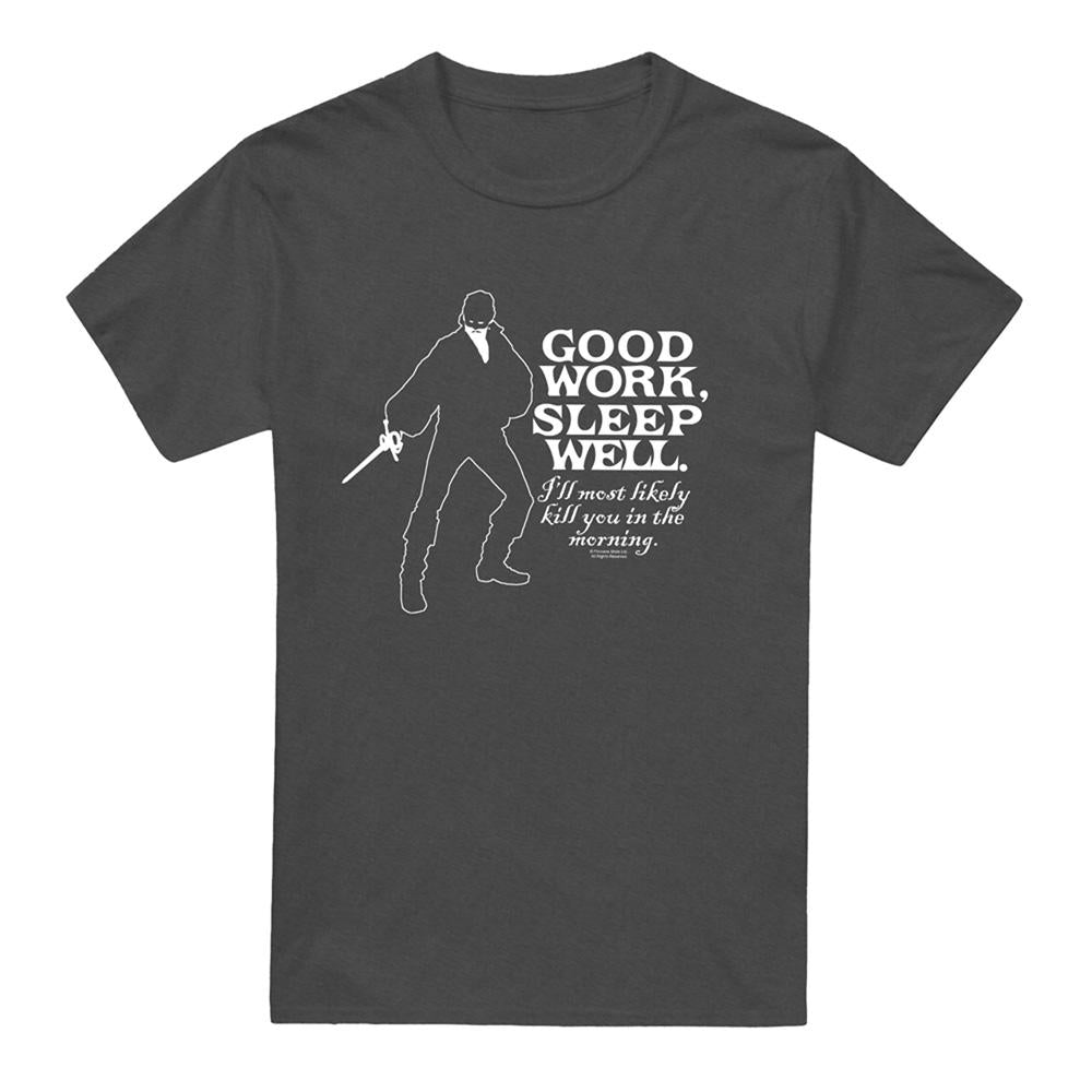 Charcoal - Front - The Princess Bride Unisex Adult Good Work Heather T-Shirt