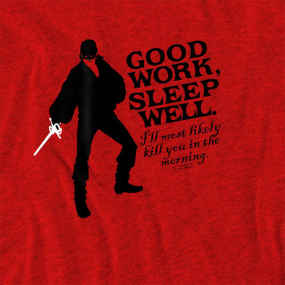 Red - Side - The Princess Bride Unisex Adult Good Work Heather T-Shirt