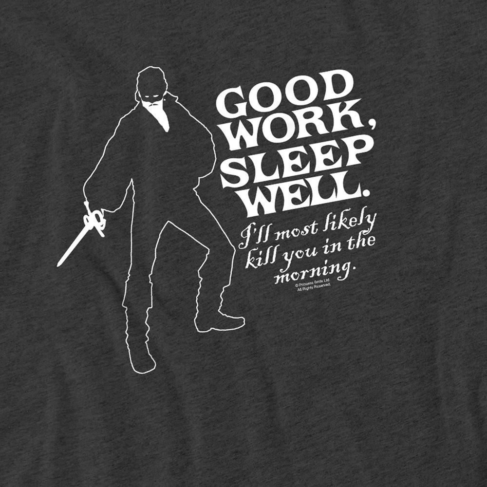 Charcoal - Side - The Princess Bride Unisex Adult Good Work Heather T-Shirt