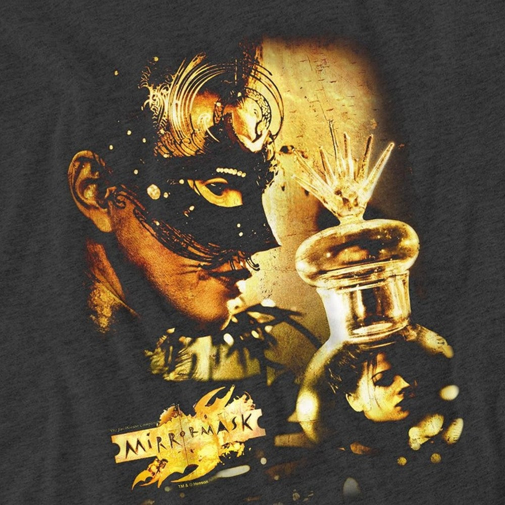 Charcoal - Side - MirrorMask Unisex Adult Heather T-Shirt