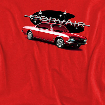 Red - Side - Chevrolet Unisex Adult 65 Corvair Mona Spyda Coupe Sweatshirt