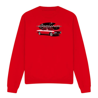 Red - Front - Chevrolet Unisex Adult 65 Corvair Mona Spyda Coupe Sweatshirt