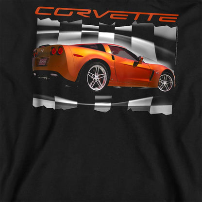 Black - Side - Chevrolet Unisex Adult Orange Z06 Vette Sweatshirt