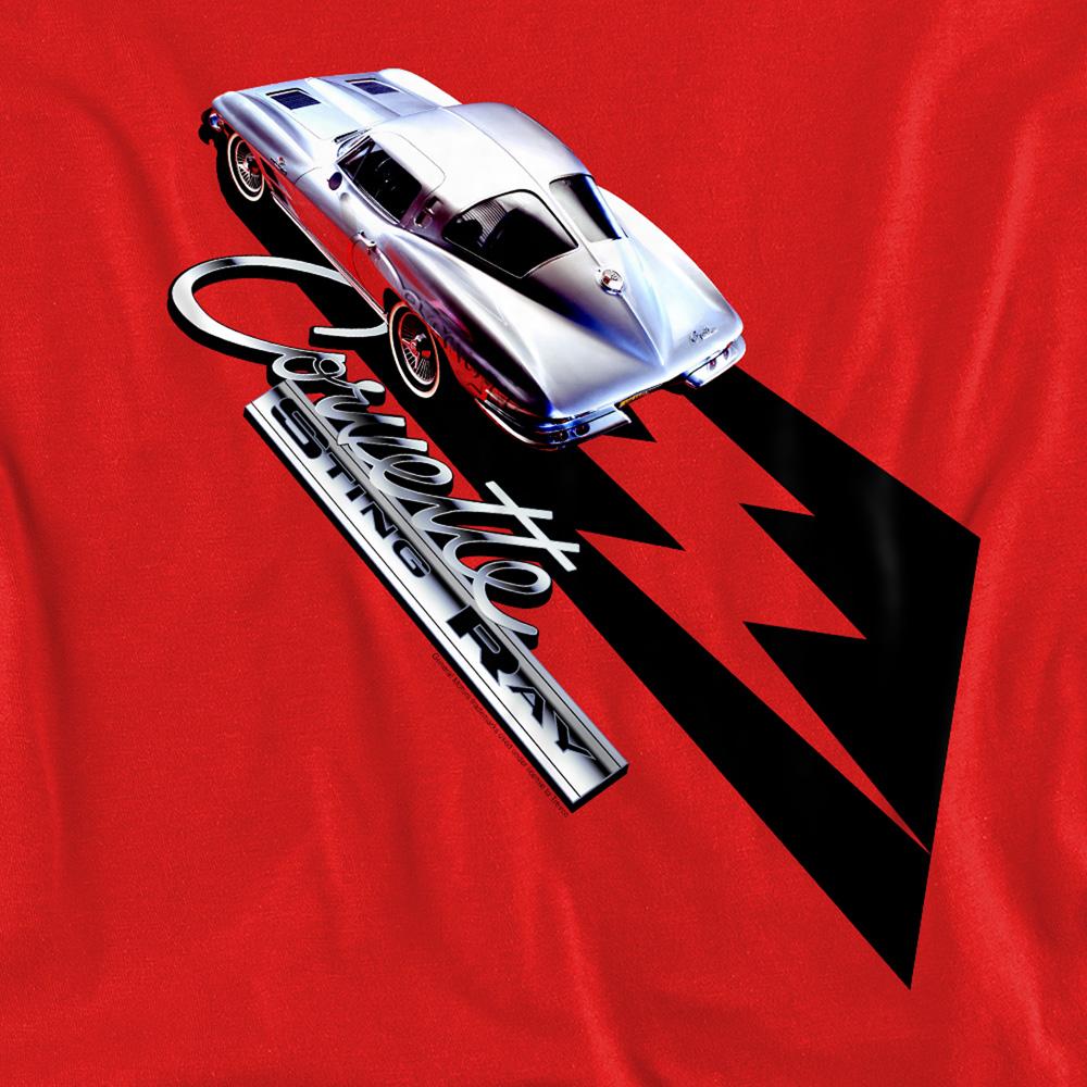 Red - Side - Chevrolet Unisex Adult Split Window Sting Ray Sweatshirt