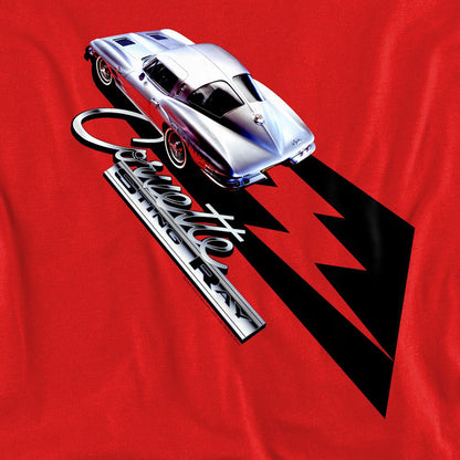 Red - Side - Chevrolet Unisex Adult Split Window Sting Ray Sweatshirt