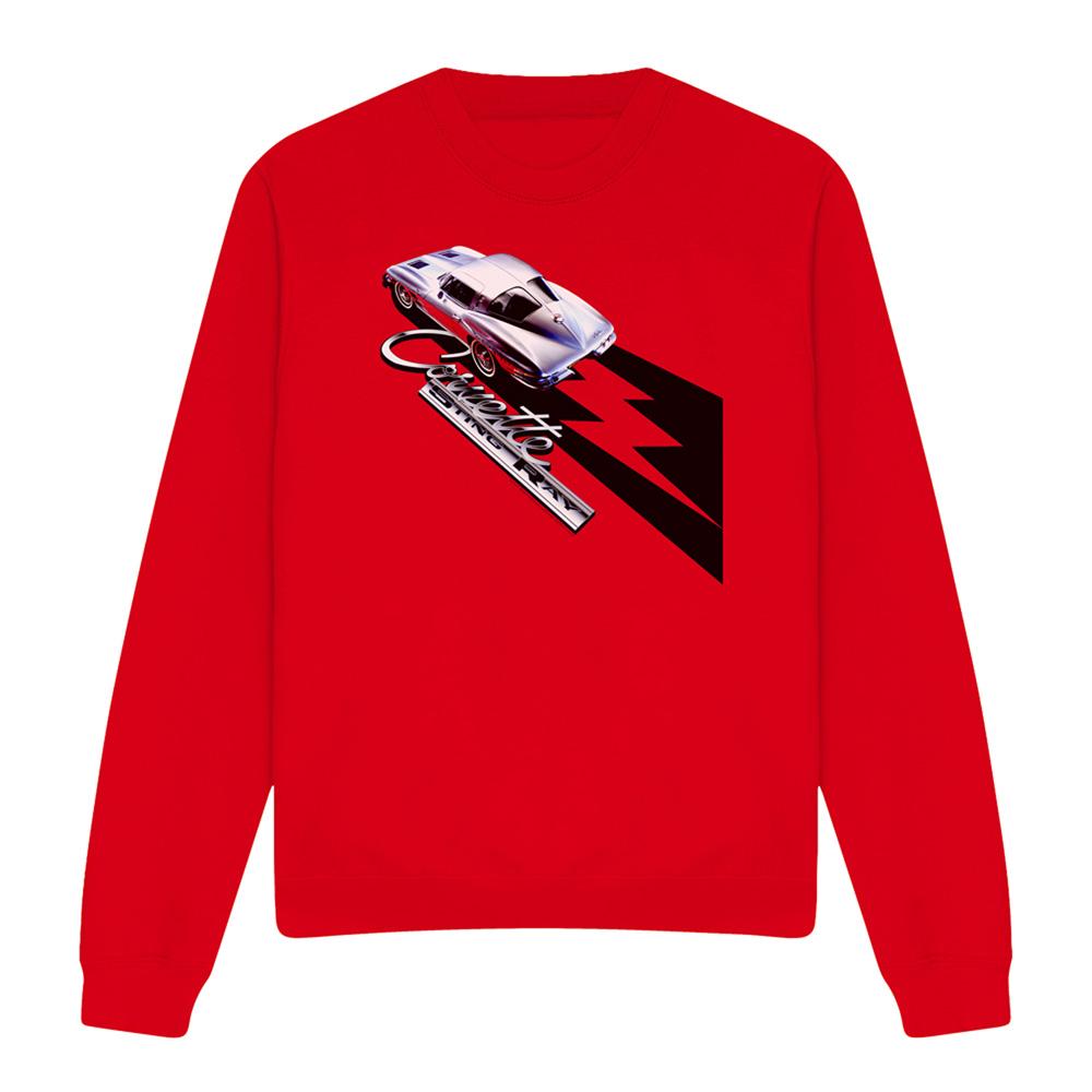 Red - Front - Chevrolet Unisex Adult Split Window Sting Ray Sweatshirt