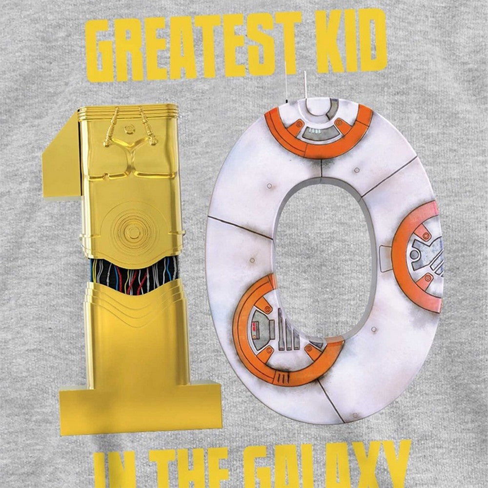 Athletic Heather - Side - Star Wars Childrens-Kids Greatest Kid C3PO BB-8 Heather Hoodie