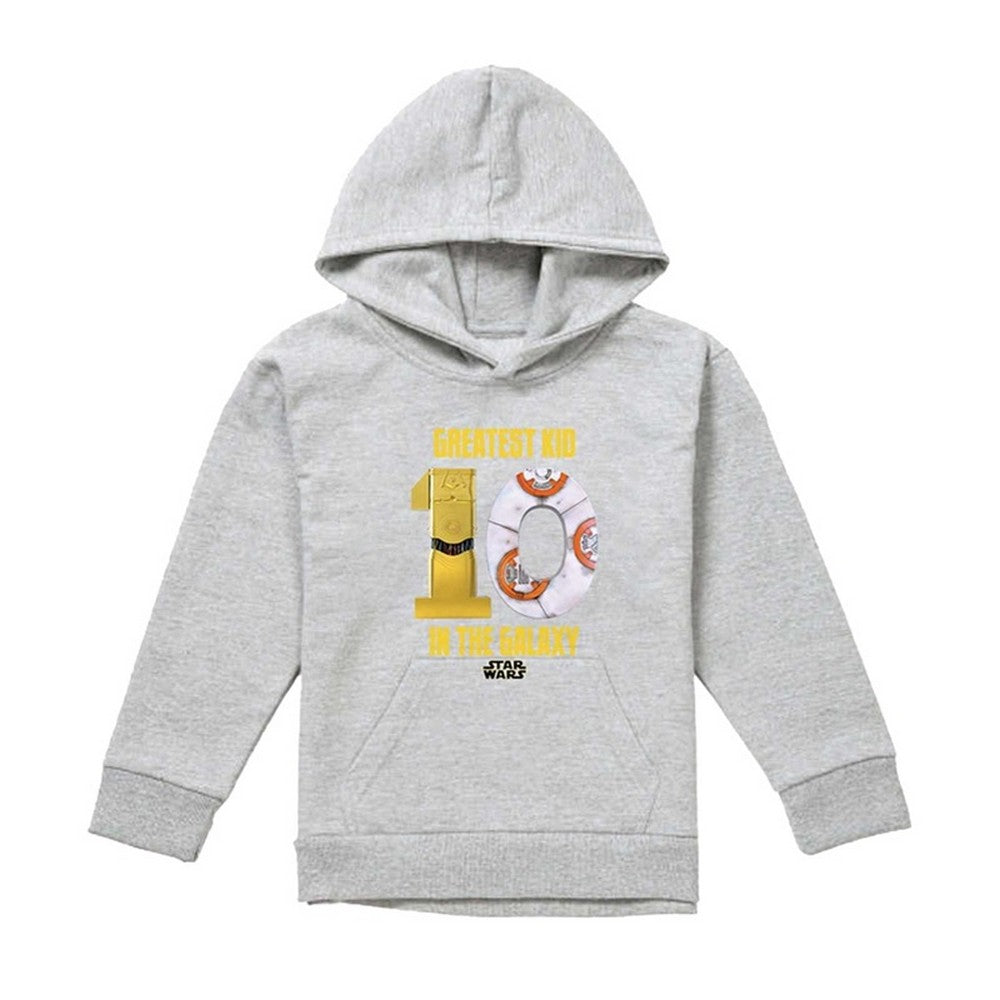 Athletic Heather - Front - Star Wars Childrens-Kids Greatest Kid C3PO BB-8 Heather Hoodie