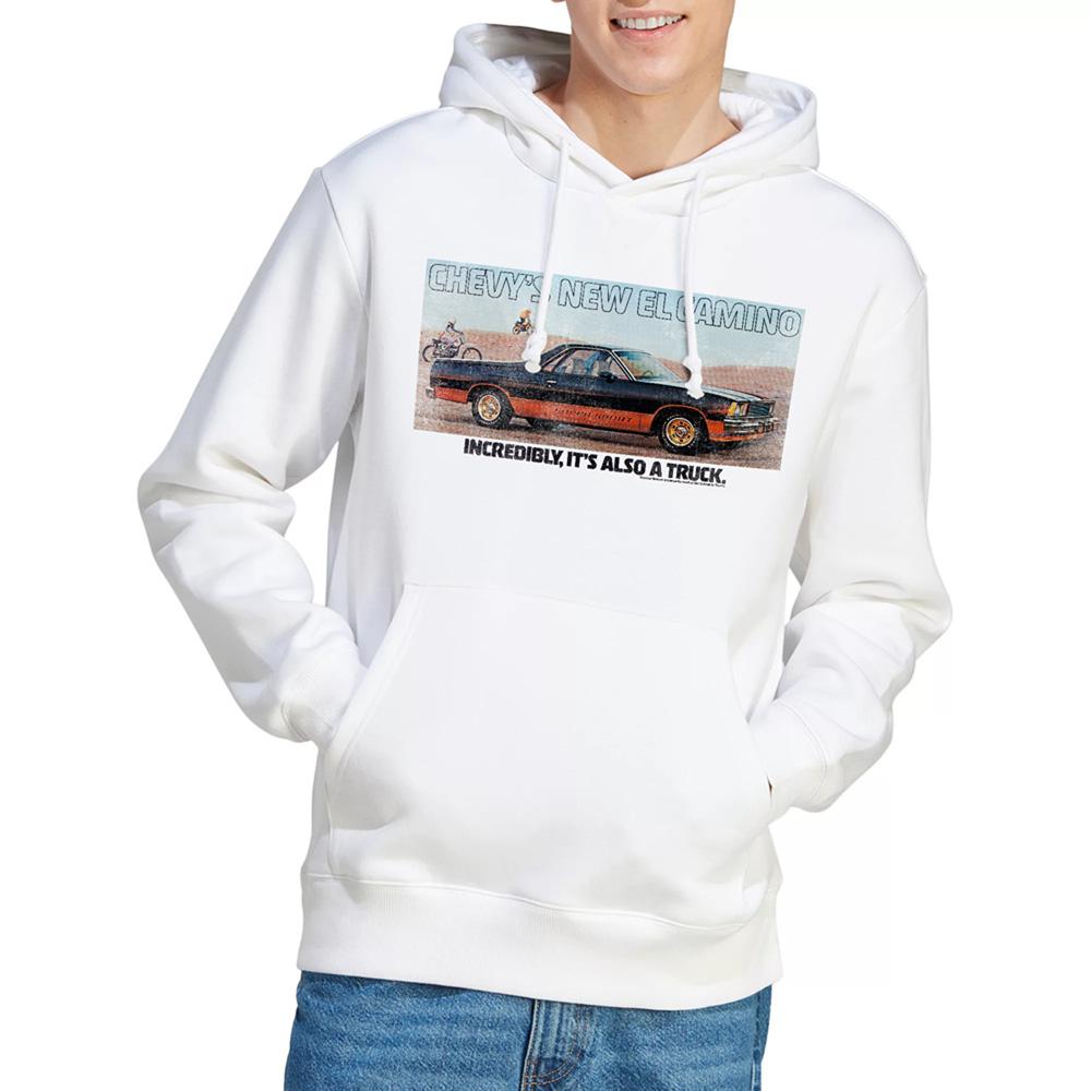 White - Back - Chevrolet Unisex Adult El Camino Hoodie