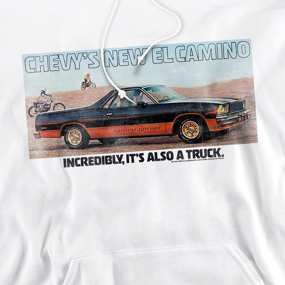 White - Side - Chevrolet Unisex Adult El Camino Hoodie