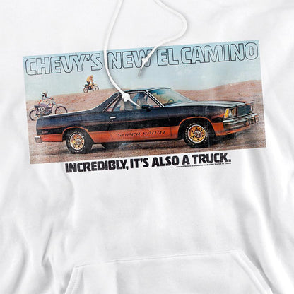 White - Side - Chevrolet Unisex Adult El Camino Hoodie