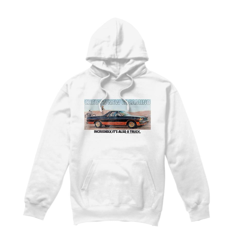 White - Front - Chevrolet Unisex Adult El Camino Hoodie