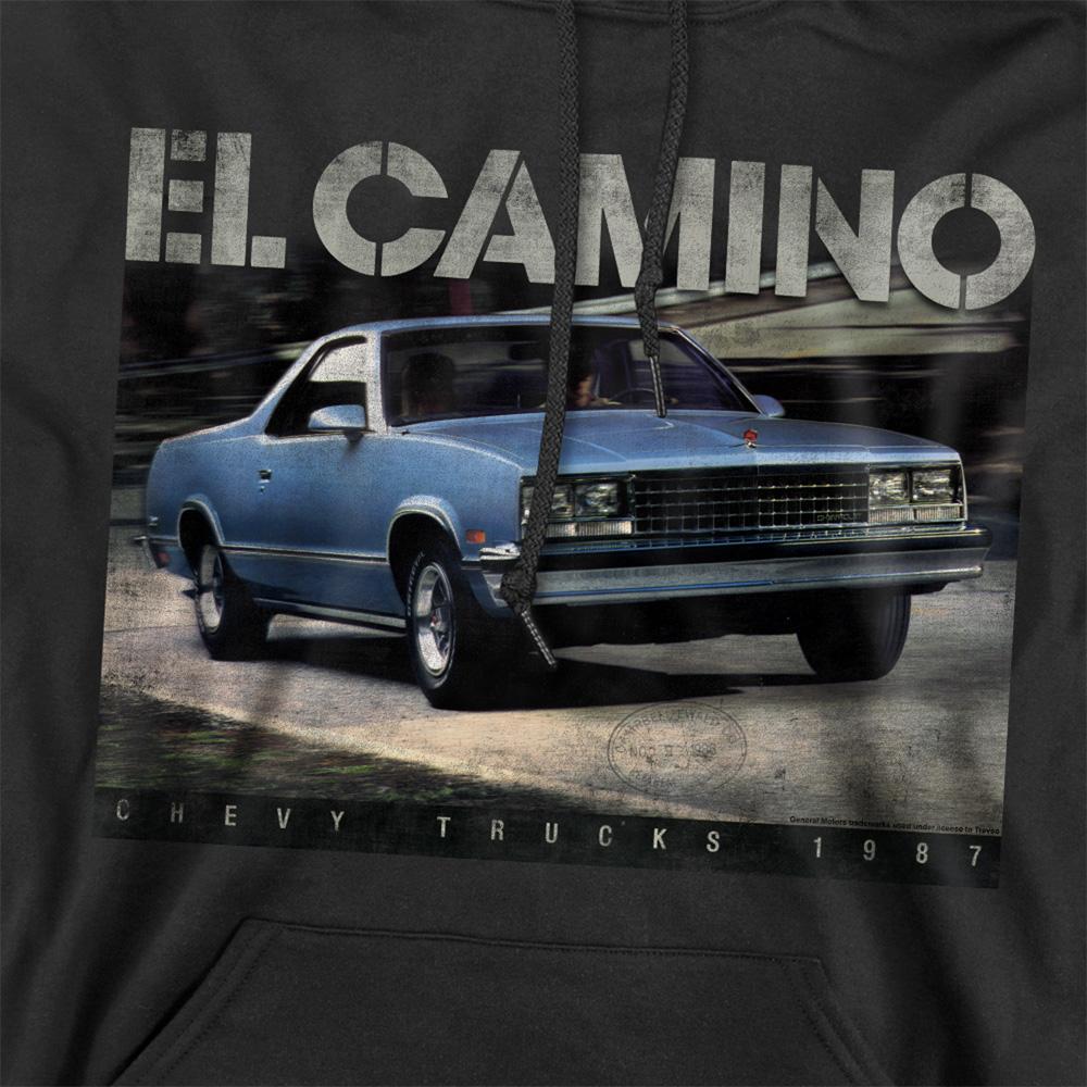 Black - Side - Chevrolet Unisex Adult El Camino Truck 87 Hoodie
