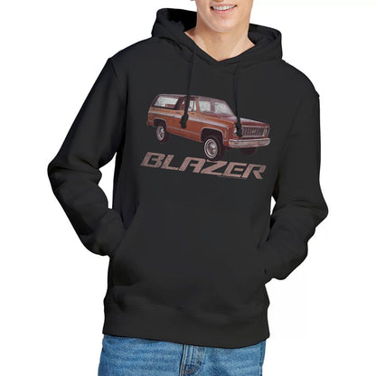 Black - Back - Chevrolet Unisex Adult Blazer Retro Hoodie
