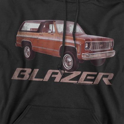 Black - Side - Chevrolet Unisex Adult Blazer Retro Hoodie