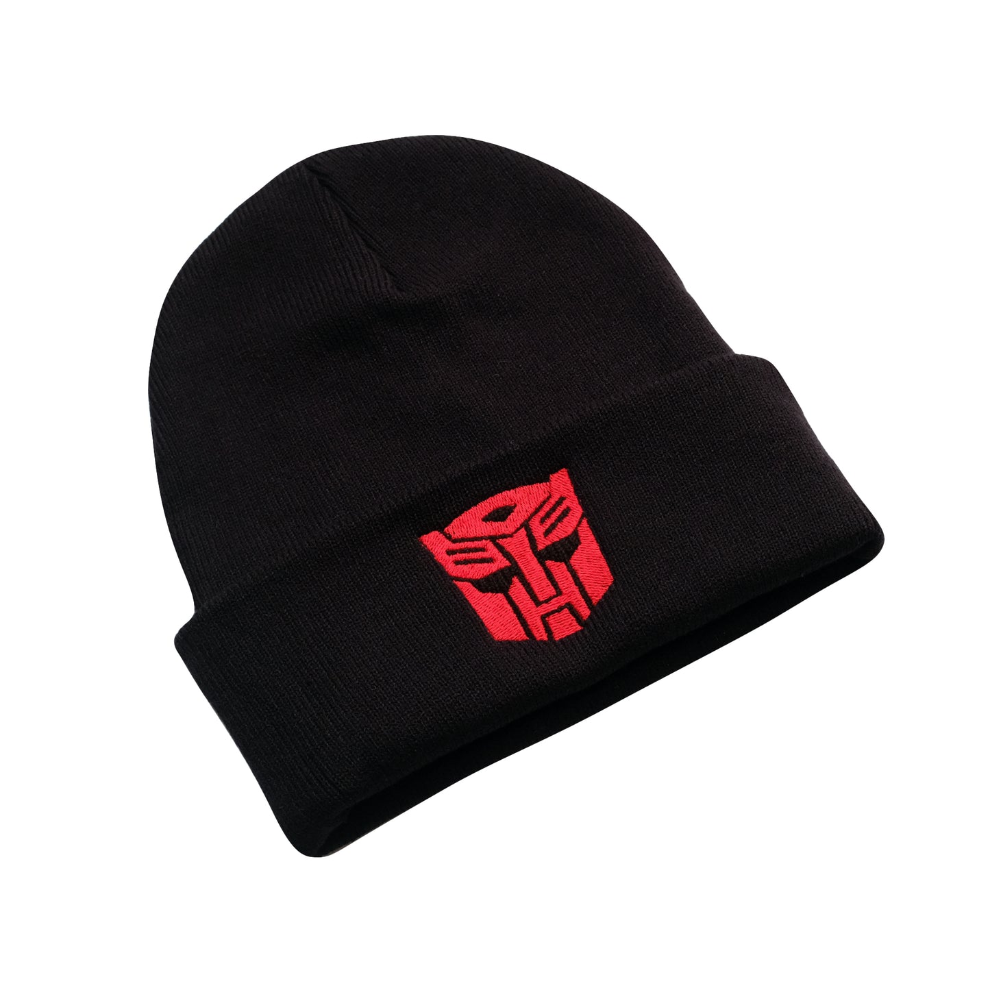 Black - Side - Transformers Mens Autobots Logo Beanie