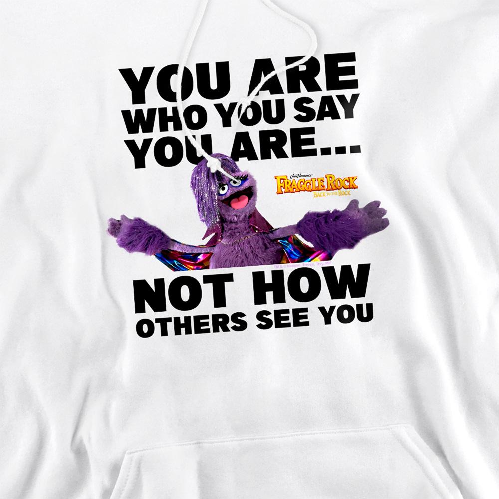 White - Side - Fraggle Rock Unisex Adult Great Glitterini Pride You Are Hoodie