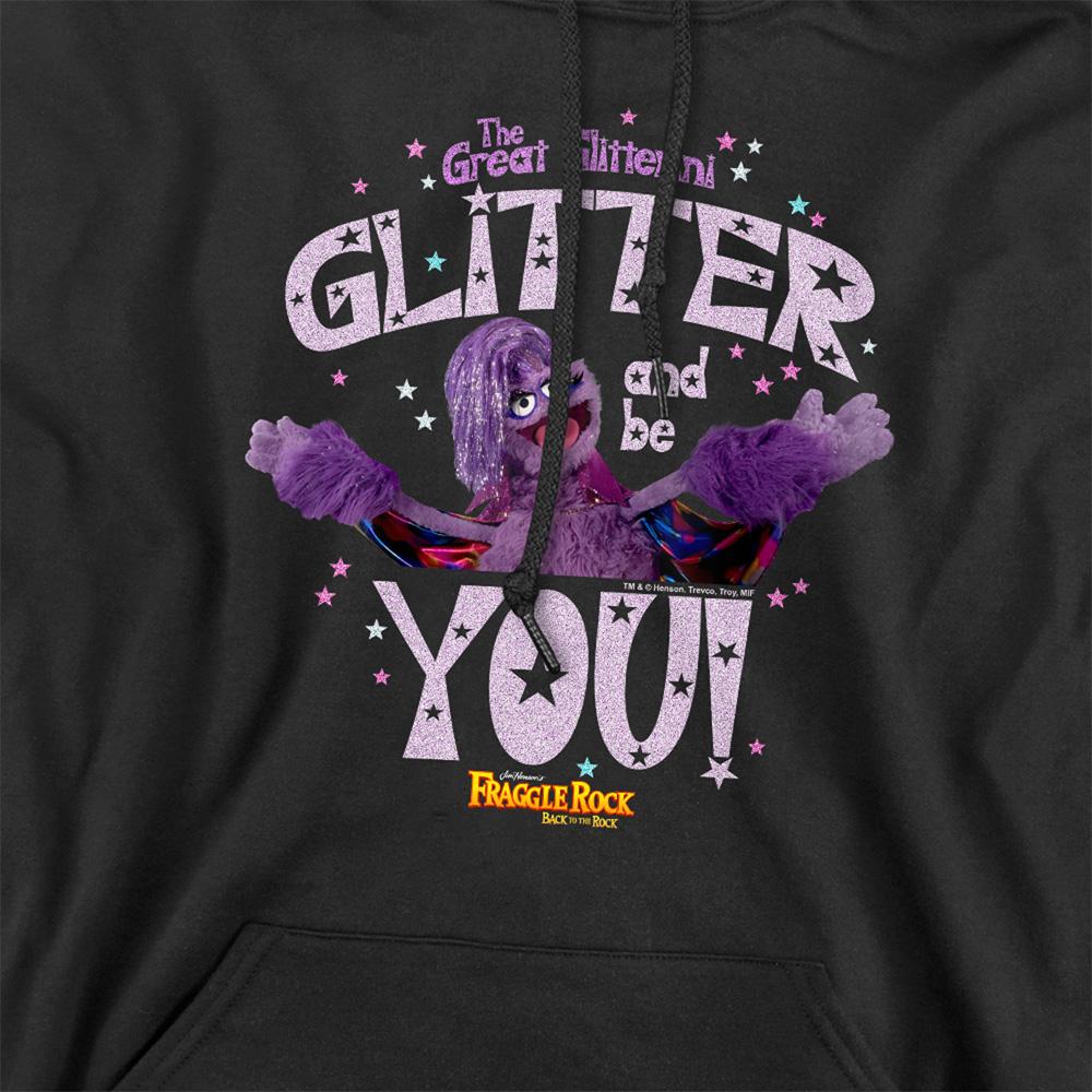 Black - Side - Fraggle Rock Unisex Adult The Great Glitterini Glitter  And Be You Hoodie