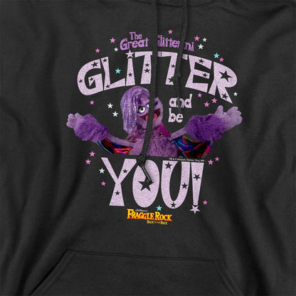 Black - Side - Fraggle Rock Unisex Adult The Great Glitterini Glitter  And Be You Hoodie